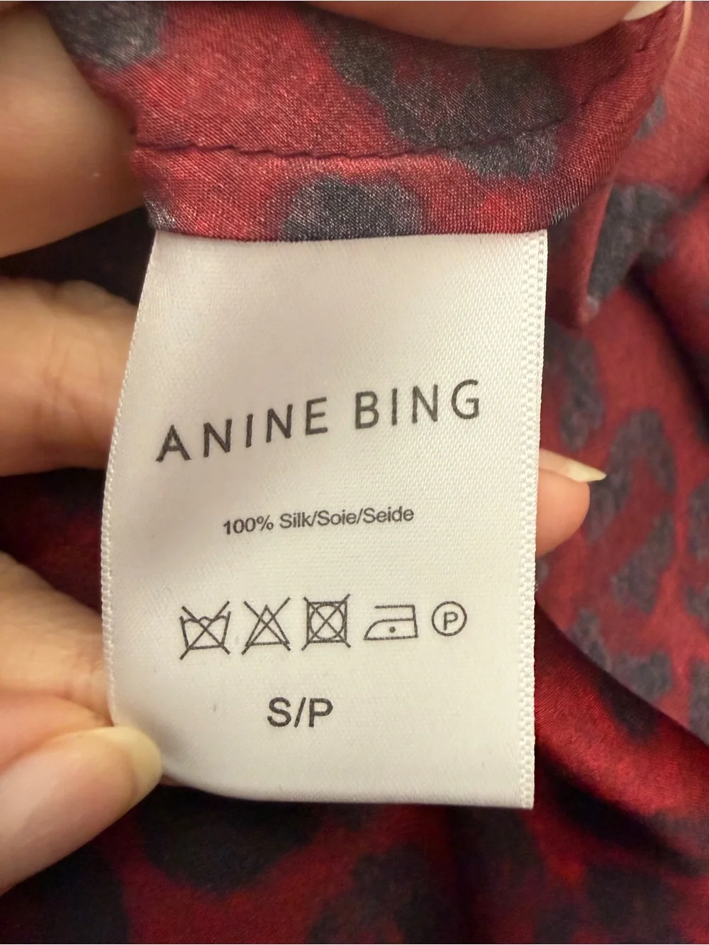 Anine Bing Bar Silk Midi Skirt S